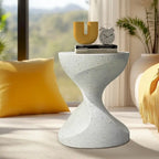 Table d'appoint en forme de sablier, style minimaliste moderne