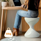 Table d'appoint en forme de sablier, style minimaliste moderne