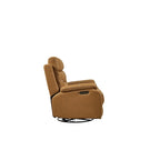 Fauteuil inclinable, pivotant et berçant motorisé, double motorisation pour inclinaison de 90 à 130°, port USB et appui-tête motorisé, 150 kg