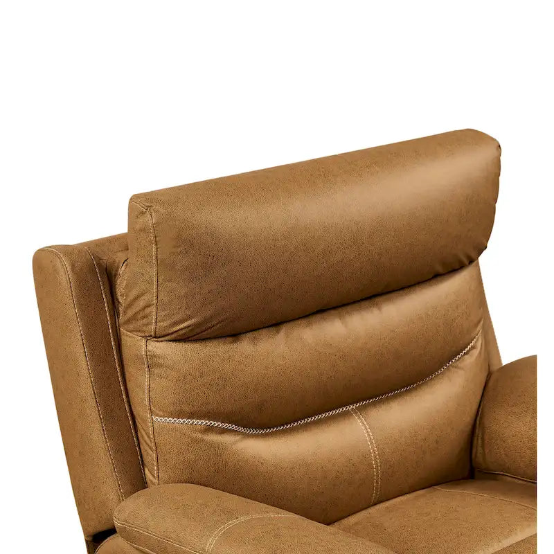 Fauteuil inclinable, pivotant et berçant motorisé, double motorisation pour inclinaison de 90 à 130°, port USB et appui-tête motorisé, 150 kg