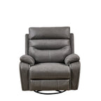 Fauteuil inclinable, pivotant et berçant motorisé, double motorisation pour inclinaison de 90 à 130°, port USB et appui-tête motorisé, 150 kg