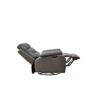 Fauteuil inclinable, pivotant et berçant motorisé, double motorisation pour inclinaison de 90 à 130°, port USB et appui-tête motorisé, 150 kg
