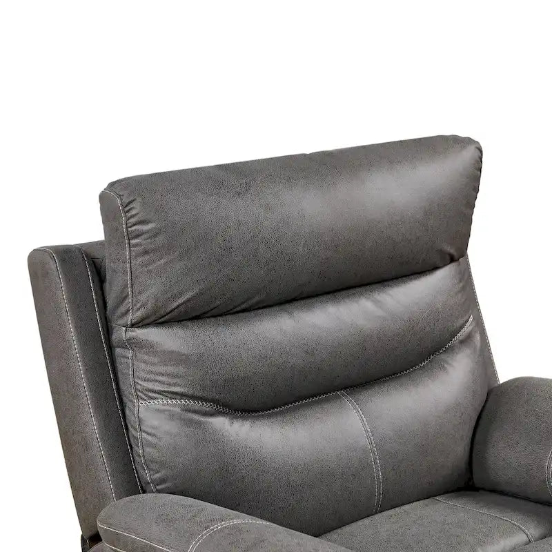 Fauteuil inclinable, pivotant et berçant motorisé, double motorisation pour inclinaison de 90 à 130°, port USB et appui-tête motorisé, 150 kg