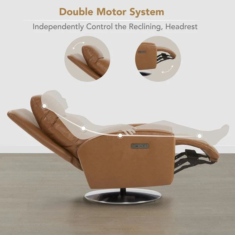 Fauteuil inclinable électrique pivotant à deux moteurs