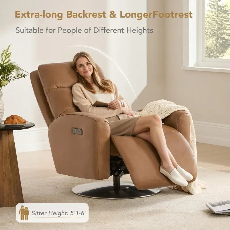 Fauteuil inclinable électrique pivotant à deux moteurs