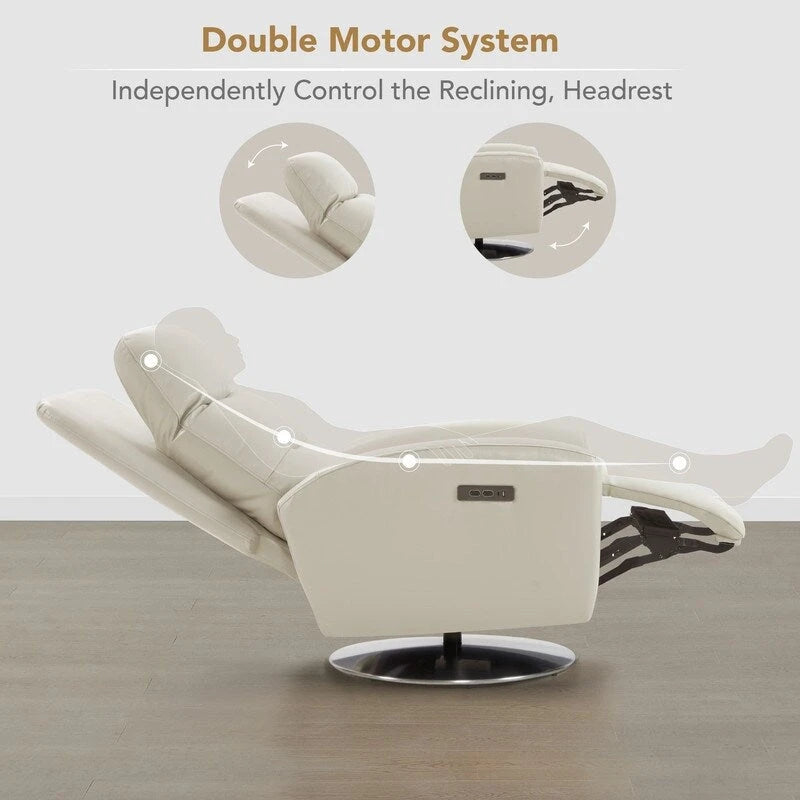 Fauteuil inclinable électrique pivotant à deux moteurs