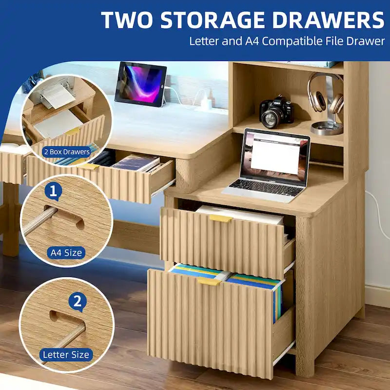 Bureau d'ordinateur en L
