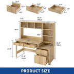 Bureau d'ordinateur en L