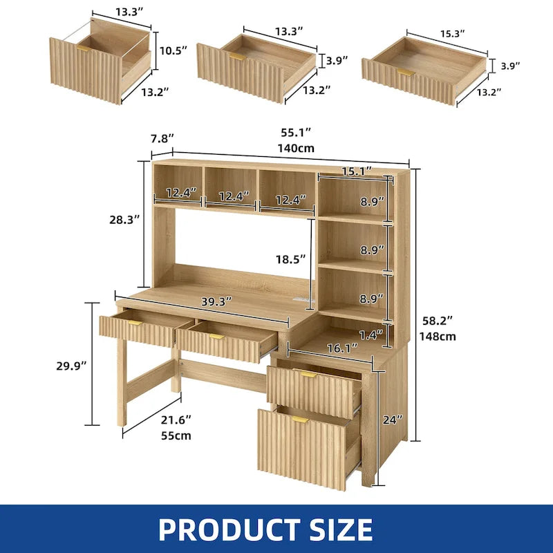 Bureau d'ordinateur en L