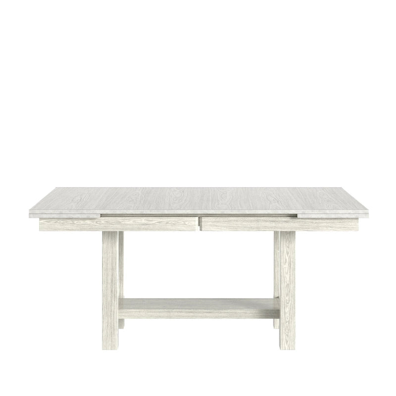Ensemble de salle à manger 7 pièces avec table extensible, bois d'hévéa massif, 168-239 cm L, 6 chaises rembourrées, capacité de 113 kg