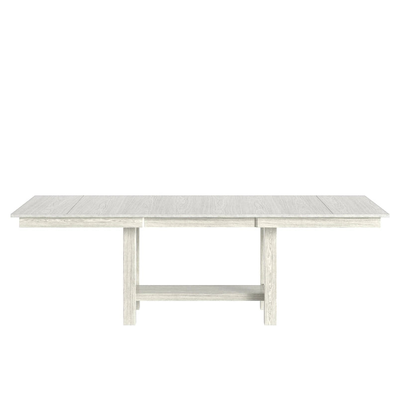 Ensemble de salle à manger 7 pièces avec table extensible, bois d'hévéa massif, 168-239 cm L, 6 chaises rembourrées, capacité de 113 kg