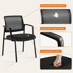 Chaise empilable en polypropylène, dossier ajouré, résistante aux intempéries, intérieur/extérieur, ergonomique, noir/gris