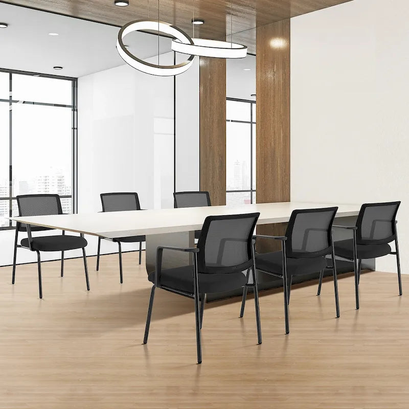 Chaise empilable en polypropylène, dossier ajouré, résistante aux intempéries, intérieur/extérieur, ergonomique, noir/gris