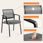 Chaise empilable en polypropylène, dossier ajouré, résistante aux intempéries, intérieur/extérieur, ergonomique, noir/gris