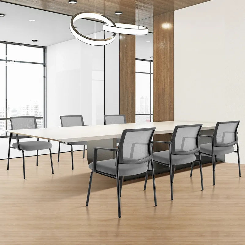 Chaise empilable en polypropylène, dossier ajouré, résistante aux intempéries, intérieur/extérieur, ergonomique, noir/gris