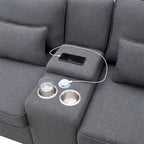 114.2 Canapé rembourré avec console