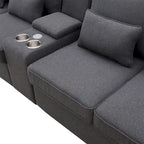 114.2 Canapé rembourré avec console
