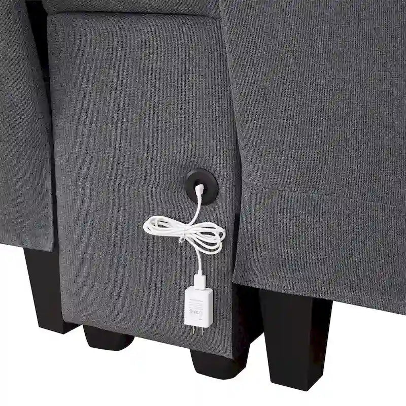 114.2 Canapé rembourré avec console