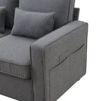 114.2 Canapé rembourré avec console