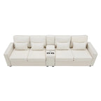 114.2 Canapé rembourré avec console