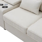 114.2 Canapé rembourré avec console