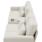114.2 Canapé rembourré avec console