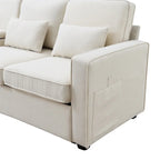 114.2 Canapé rembourré avec console