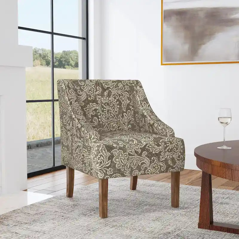 Fauteuil courbé rembourré