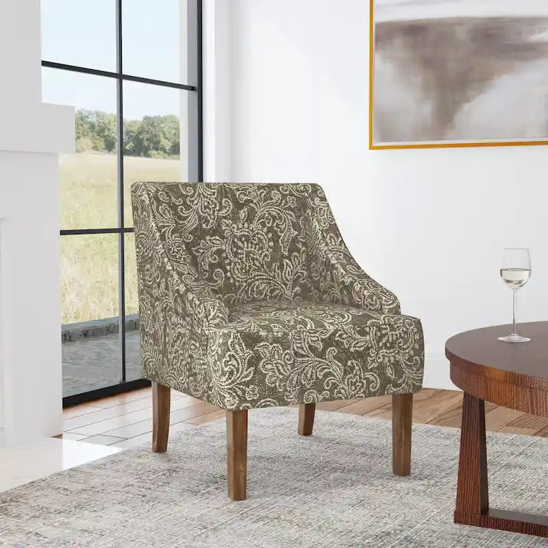Fauteuil courbé rembourré