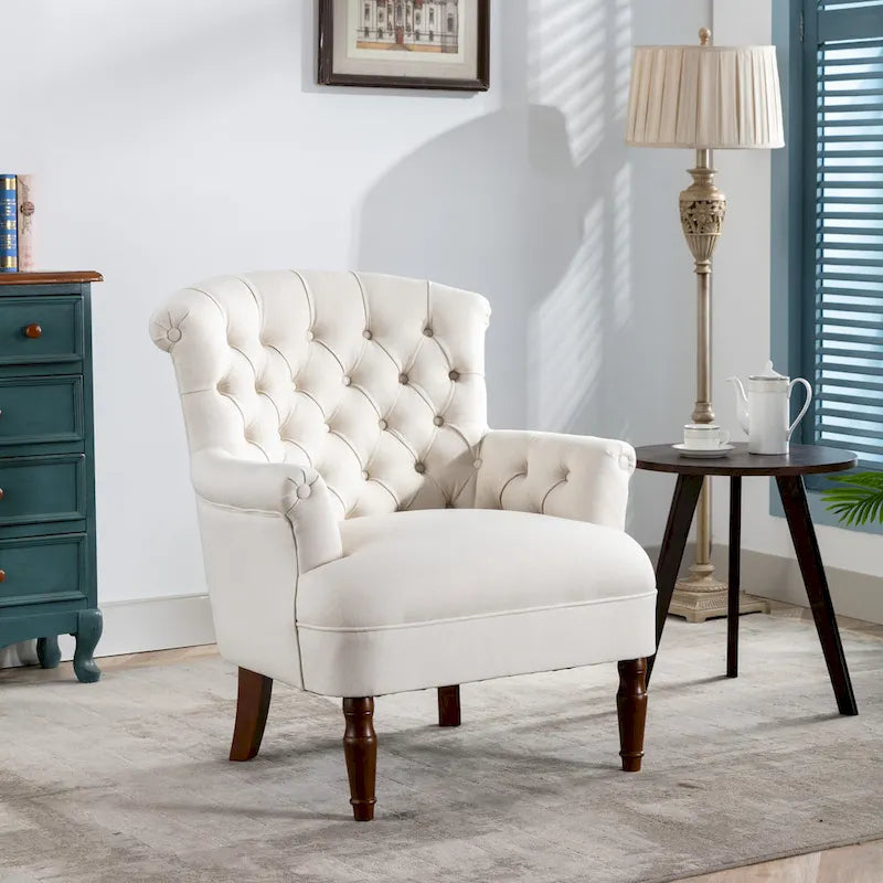 Fauteuil Club Très Grand avec Tissu Capitonnage