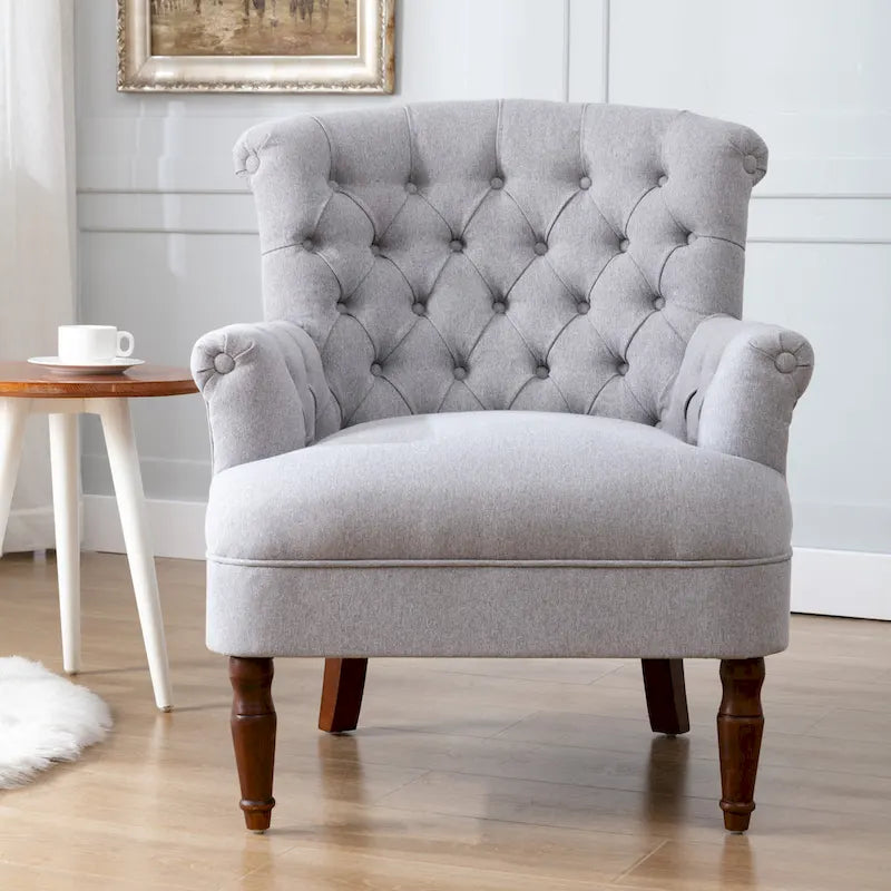 Fauteuil Club Très Grand avec Tissu Capitonnage