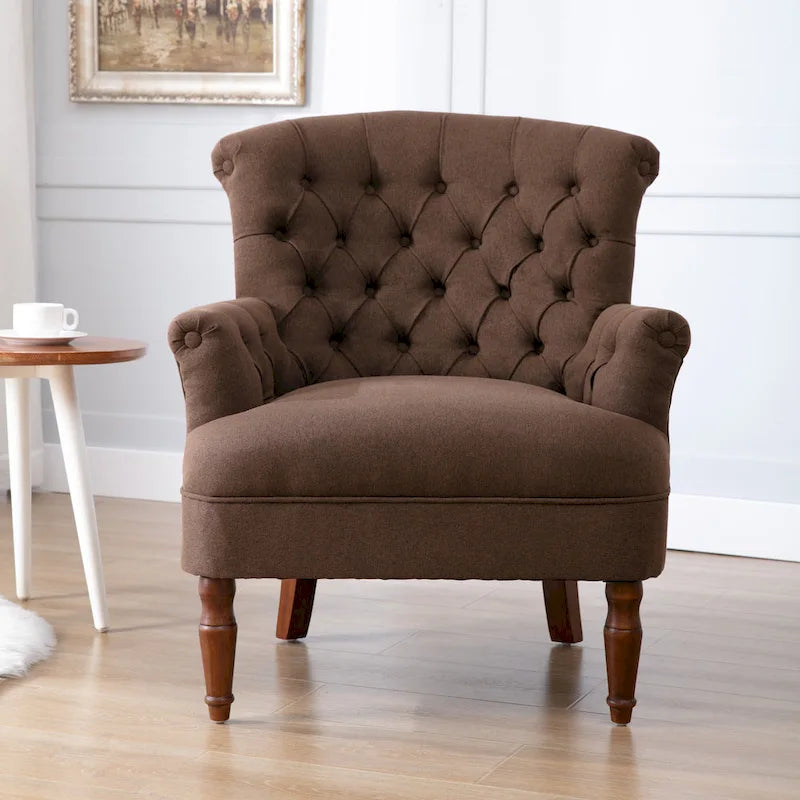 Fauteuil Club Très Grand avec Tissu Capitonnage