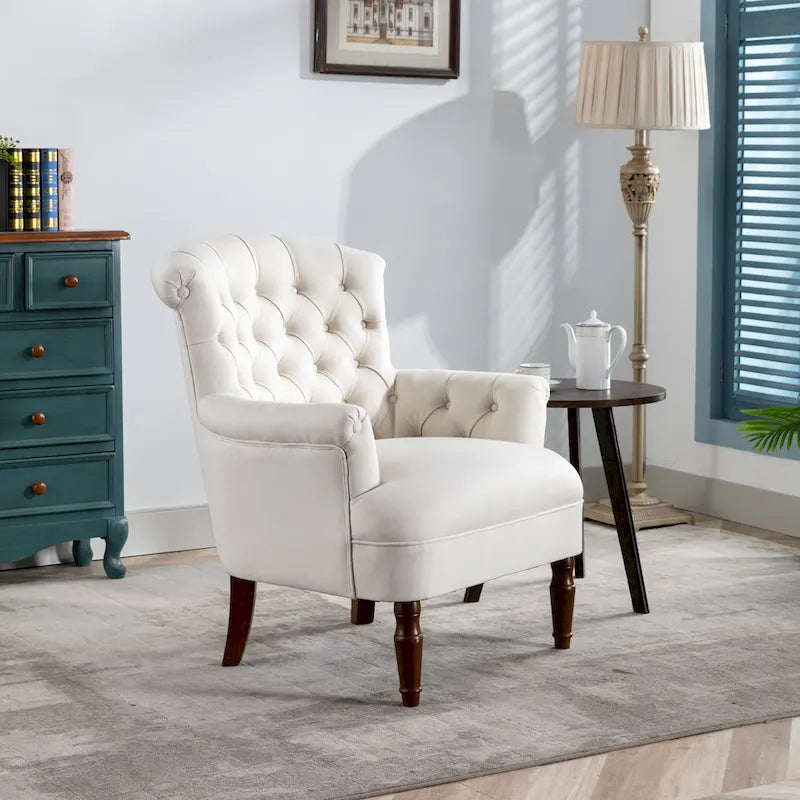 Fauteuil Club Très Grand avec Tissu Capitonnage