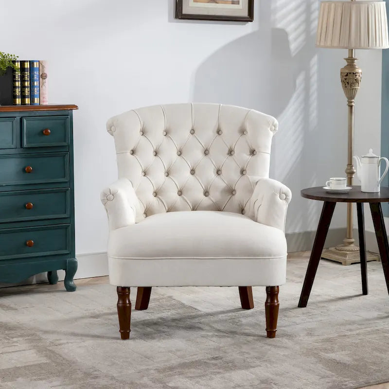 Fauteuil Club Très Grand avec Tissu Capitonnage