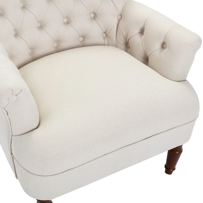 Fauteuil Club Très Grand avec Tissu Capitonnage