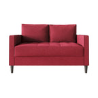 Causeuse minimaliste contemporaine en lin, 137 cm de large, mousse haute densité, coussins amovibles, garantie de 90 jours