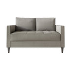 Causeuse minimaliste contemporaine en lin, 137 cm de large, mousse haute densité, coussins amovibles, garantie de 90 jours
