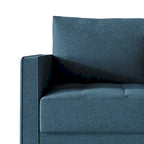 Causeuse minimaliste contemporaine en lin, 137 cm de large, mousse haute densité, coussins amovibles, garantie de 90 jours