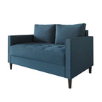 Causeuse minimaliste contemporaine en lin, 137 cm de large, mousse haute densité, coussins amovibles, garantie de 90 jours