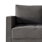 Causeuse minimaliste contemporaine en lin, 137 cm de large, mousse haute densité, coussins amovibles, garantie de 90 jours