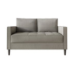Causeuse minimaliste contemporaine en lin, 137 cm de large, mousse haute densité, coussins amovibles, garantie de 90 jours