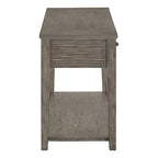 Table basse en fibrociment gris, finition gris vintage, avec étagères