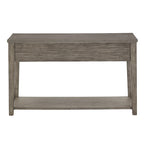 Table basse en fibrociment gris, finition gris vintage, avec étagères
