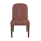 Chaise de salle à manger capitonnée à dossier arrondi, assise à ressorts sinueux, cadre en bois dur, 49,5 cm L x 91,4 cm H