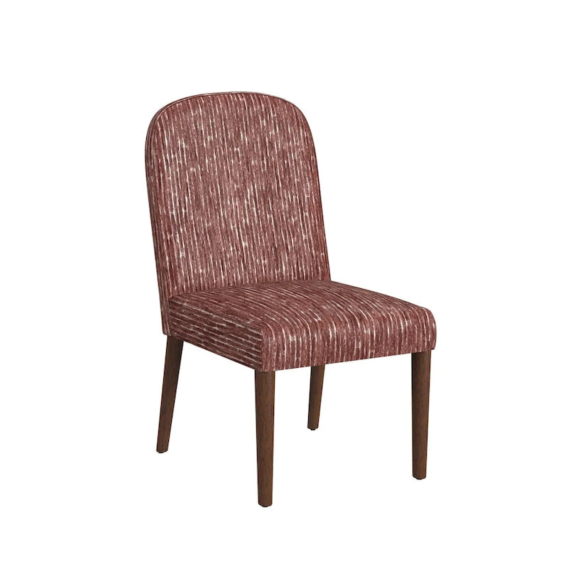 Chaise de salle à manger capitonnée à dossier arrondi, assise à ressorts sinueux, cadre en bois dur, 49,5 cm L x 91,4 cm H