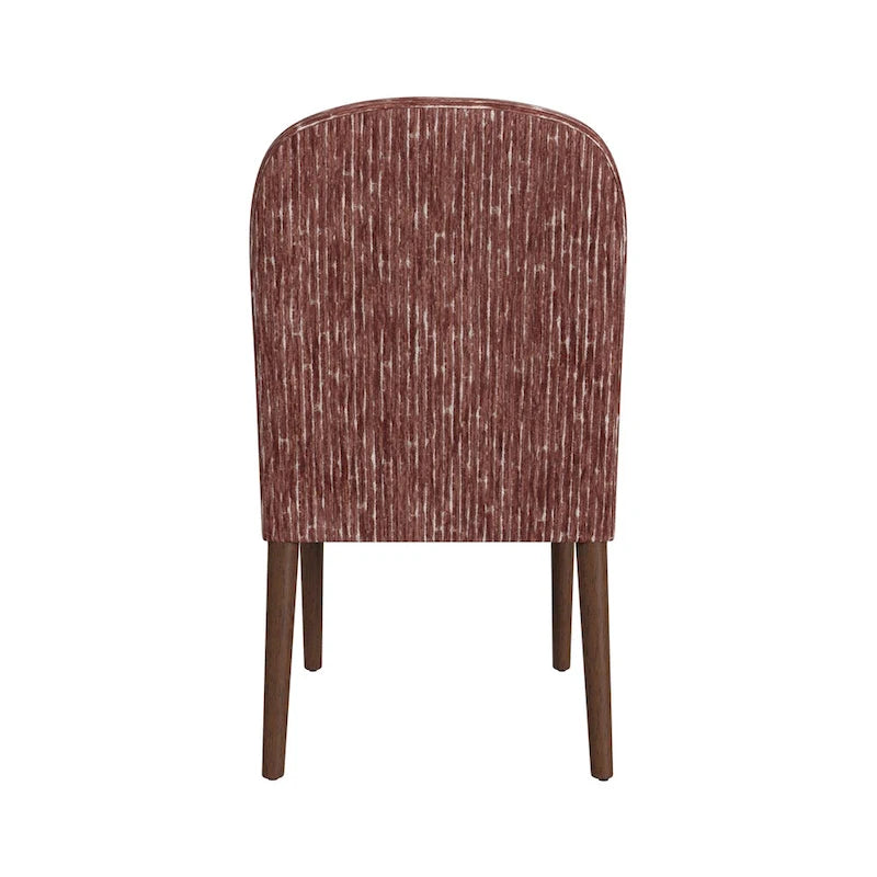 Chaise de salle à manger capitonnée à dossier arrondi, assise à ressorts sinueux, cadre en bois dur, 49,5 cm L x 91,4 cm H