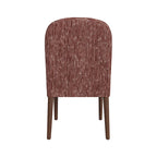 Chaise de salle à manger capitonnée à dossier arrondi, assise à ressorts sinueux, cadre en bois dur, 49,5 cm L x 91,4 cm H