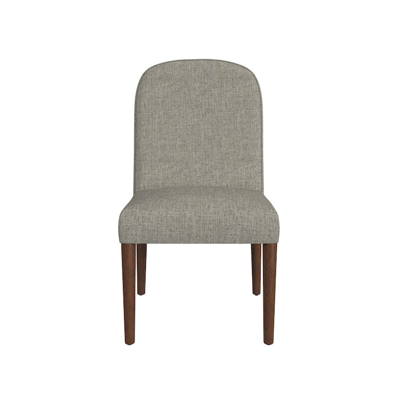 Chaise de salle à manger capitonnée à dossier arrondi, assise à ressorts sinueux, cadre en bois dur, 49,5 cm L x 91,4 cm H