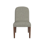 Chaise de salle à manger capitonnée à dossier arrondi, assise à ressorts sinueux, cadre en bois dur, 49,5 cm L x 91,4 cm H