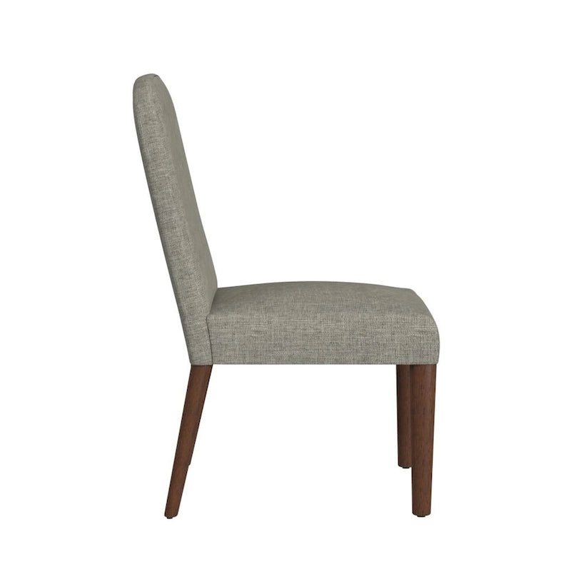 Chaise de salle à manger capitonnée à dossier arrondi, assise à ressorts sinueux, cadre en bois dur, 49,5 cm L x 91,4 cm H